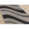 Alfombra De Pasillo Sizal Floorlux Modelo 20353 Plateado  /negro 100 C 100x200 Cm