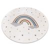 Alfombra Bono 724 Círculo Rainbow Heart Crema / Gris Claro Circulo 160 Cm