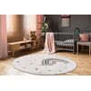 Alfombra Bono 724 Círculo Rainbow Heart Crema / Gris Claro Circulo 160 Cm