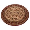 Alfombra De Lana Kashqai 4362 102 Circulo Ornamento Beige / Burdeos Circulo 160 Cm