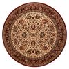 Alfombra De Lana Kashqai 4362 102 Circulo Ornamento Beige / Burdeos Circulo 160 Cm