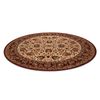 Alfombra De Lana Kashqai 4362 102 Circulo Ornamento Beige / Burdeos Circulo 160 Cm