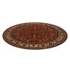 Alfombra De Lana Kashqai 4362 200 Circulo Ornamento Burdeos / Beige Circulo 160 Cm