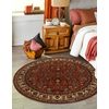 Alfombra De Lana Kashqai 4362 200 Circulo Ornamento Burdeos / Beige Circulo 160 Cm