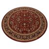 Alfombra De Lana Kashqai 4362 300 Circulo Ornamento Burdeos / Negro Circulo 160 Cm