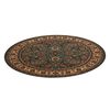 Alfombra De Lana Kashqai 4362 410 Circulo Ornamento Verde / Beige Circulo 160 Cm