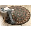 Alfombra De Lana Kashqai 4362 410 Circulo Ornamento Verde / Beige Circulo 160 Cm