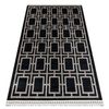 Alfombra Amour 53078b Negro - Geométrico, Líneas Moderno, Elegante 78x150 Cm