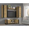 Mesa Tv Mondi 158x40x47 Crema & Negro