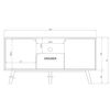 Mueble De Tv 2 Puertas 1 Cajón 1 Balda 140 Cm - L 140  X A 42  X H 70  Cm