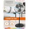 Ventilador Pie Oscilante 45cm Metálico, 3 Velocidades, Altura Ajustable Silencioso, 117 M3 /min Negro/plata 180w Camry Cr 7307