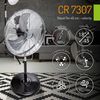 Ventilador Pie Oscilante 45cm Metálico, 3 Velocidades, Altura Ajustable Silencioso, 117 M3 /min Negro/plata 180w Camry Cr 7307