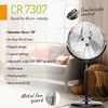 Ventilador Pie Oscilante 45cm Metálico, 3 Velocidades, Altura Ajustable Silencioso, 117 M3 /min Negro/plata 180w Camry Cr 7307