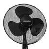 Ventilador Pie Oscilante 40 Cm, 3 Velocidades, Altura Ajustable, Función Bloqueo Oscilación Negro 90w Mesko Ms 7311