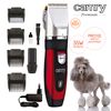 Camry Cr 2821  Cortapelos Para Mascotas, Perros, Gatos, Profesional, Cabezal Titanio, Cuhillas Cerámicas, Inalámbrica 2 X Bateria Recargable, Bajo Ruido Y Vibración, 4 Peines Para Pelo Rizado, Ondulado, Largo De Animales, 35w