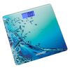 Báscula De Baño Digital Alta Precisión 150kg Cristal Diseño, Pantalla Lcd Apagado Automático Azul  Mesko Ms8156