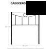 Cabecero De Forja Para Cama | Cabezal Juvenil Para Cama De 90 Cm | Modelo Marta | Producto Artesanal, Hecho En España| (negro)