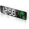 Reloj Despertador Digital, Ceramarble Furni, Reloj Despertador De Pared Led Blanco