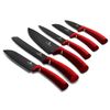 Berlinger Haus Burgundy Juego 6 Cuchillos Cocina Profesional, Hoja Acero Inoxidable Recubrimiento Antiadherente, Cocinero, Cebollero, Pan, Santoku, Pelar, Mango Ergonómico, Diseño Metallic Line Rojo