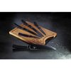 Juego Cuchillos Cocina Profesional Acero Inoxidable, Cocinero Cebollero, Rebanador Tabla Bambú Negro  Berlinger Haus Black Rose