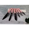 Juego 6 Cuchillos Cocina Profesional, Hoja Acero Inoxidable, Cocinero, Cebollero, Pan, Santoku Rosa  Berlinger Haus I-rose