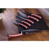 Juego 6 Cuchillos Cocina Profesional, Hoja Acero Inoxidable, Cocinero, Cebollero, Pan, Santoku Rosa  Berlinger Haus I-rose