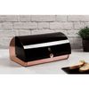 Panera De Mesa Para Guardar Pan Bollería, Tapa Deslizante, Acero Inoxidable, Diseño Moderno Oro Rosado/negro  Berlinger Haus Black Rose