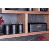 Panera De Mesa +juego 3 Botes Cocina Almacenaje Acero Inoxidable Contenedor De Pan  Con Tapa Acero Inoxidable / Negro  Berlinger Haus Black Silver