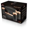 Panera De Mesa +juego 3 Botes Cocina Almacenaje Acero Inoxidable Contenedor De Pan Con Tapa Oro Rosado/negro  Berlinger Haus Black Rose