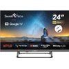 Tv Led 24" ( 60 Cm), Smart Tech 24hg01vc, Hd Ready, Google Tv Con Cargador De Coche, Youtube, Netflix ,amazon Prime