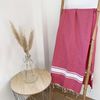 Toalla De Playa Fouta Tradicional Kozo Fucsia 100x200 190g/m²