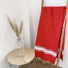 Toalla De Playa Fouta Tradicional Kozo Rojo 100x200 190g/m²