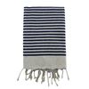 Toalla De Playa Fouta Tradicional Yadara Navy 100x200 190g/m²