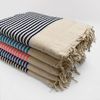 Toalla De Playa Fouta Tradicional Yadara Navy 100x200 190g/m²