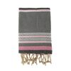 Toalla De Playa Fouta Tradicional Banado Rosa 100x200 190g/m²