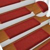 Alfombrillas De Peldaños De Escalera 15 Piezas | Alfombras De Escalera | Tapetes De Escalera Rojo 65x21x4 Cm Cfw731794