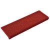 Alfombrillas De Peldaños De Escalera 15 Piezas | Alfombras De Escalera | Tapetes De Escalera Rojo 65x21x4 Cm Cfw731794