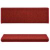 Alfombrillas De Peldaños De Escalera 15 Piezas | Alfombras De Escalera | Tapetes De Escalera Rojo 65x21x4 Cm Cfw731794