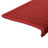 Alfombrillas De Peldaños De Escalera 15 Piezas | Alfombras De Escalera | Tapetes De Escalera Rojo 65x21x4 Cm Cfw731794