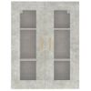 Armario Colgante De Pared | Mueble Pared Gris Hormigón 69,5x34x90 Cm Cfw739587