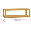 Armario De Baño De Pared | Mueble Pared Madera Maciza De Teca 110x45x35 Cm Cfw739945