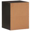 Armario De Baño De Pared | Mueble Pared Madera Maciza Mango Negro 38x33x48 Cm Cfw739957