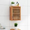 Armario De Baño Para Pared | Mueble Pared Madera Maciza De Nogal 42x23x60 Cm Cfw740198