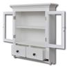 Armario De Cocina De Pared | Mueble Pared De Madera Y Puerta De Vidrio Blanco Cfw740224