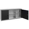 Armario De Herramientas De Pared | Mueble Pared Industrial Metal Gris Y Negro Cfw740260