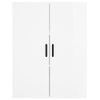 Pack 2 Uds Armario De Pared | Mueble Pared Blanco Brillante 69,5x34x90 Cm Cfw740510