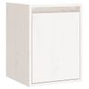 Pack 2 Uds Armario De Pared | Mueble Pared Madera Maciza De Pino Blanco 30x30x40 Cm Cfw740532