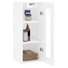 Armario De Pared | Mueble Pared Blanco Brillante 34,5x34x90 Cm Cfw740574