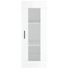 Armario De Pared | Mueble Pared Blanco Brillante 34,5x34x90 Cm Cfw740574