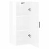 Armario De Pared | Mueble Pared Blanco Brillante 34,5x34x90 Cm Cfw740575